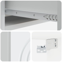 Produktbild för Väggmonterad sidobord Vit 59 x 34,5 x 17 cm Konstruerat trä