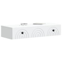 Produktbild för Väggmonterad sidobord Vit 87,5 x 34,5 x 17 cm Konstruerat trä