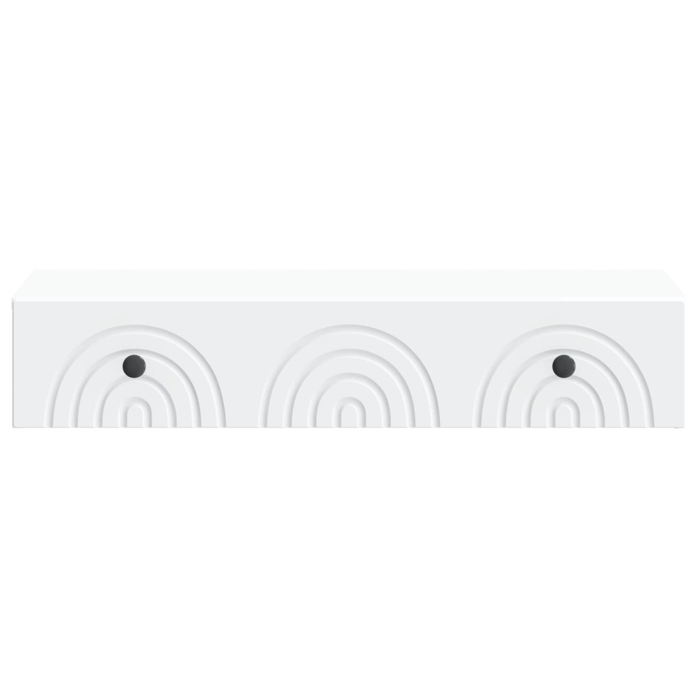 Produktbild för Väggmonterad sidobord Vit 87,5 x 34,5 x 17 cm Konstruerat trä