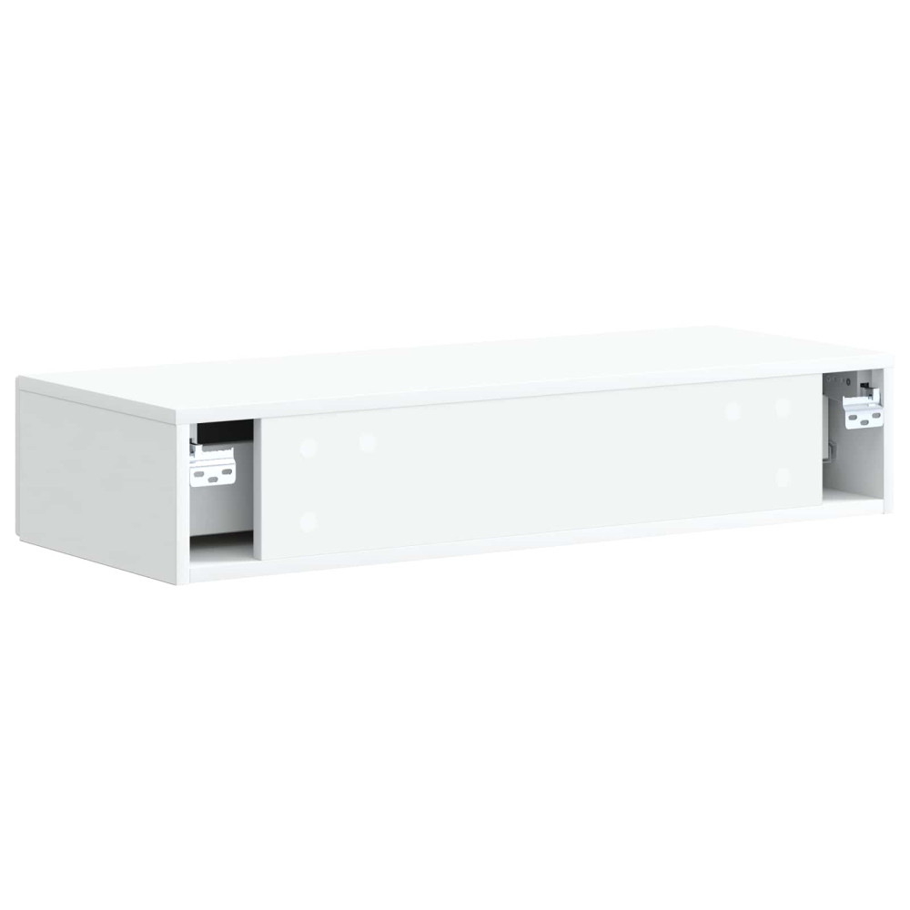 Produktbild för Väggmonterad sidobord Vit 87,5 x 34,5 x 17 cm Konstruerat trä