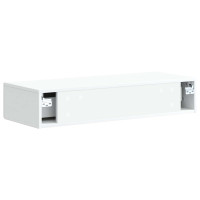 Produktbild för Väggmonterad sidobord Vit 87,5 x 34,5 x 17 cm Konstruerat trä