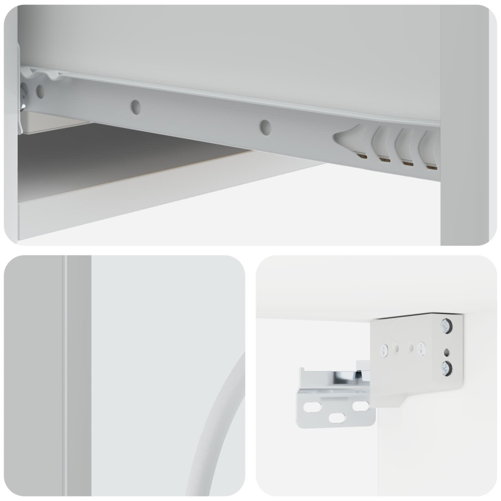 Produktbild för Väggmonterad sidobord Vit 87,5 x 34,5 x 17 cm Konstruerat trä