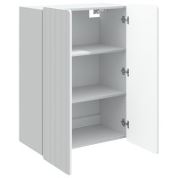 Produktbild för Väggmonterat skåp Vit 66 x 34,5 x 92 cm Konstruerat trä