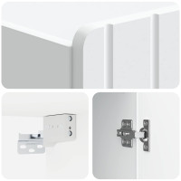 Produktbild för Väggmonterat skåp Vit 66 x 34,5 x 92 cm Konstruerat trä