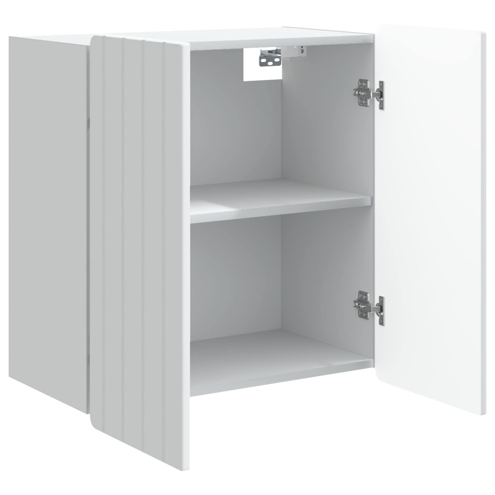 Produktbild för Väggmonterat skåp Vit 59 x 31 x 64 cm Konstruerat trä