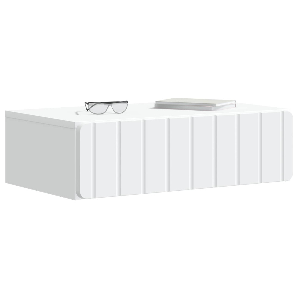 Produktbild för Väggmonterad sidobord Vit 59 x 34,5 x 17 cm Konstruerat trä