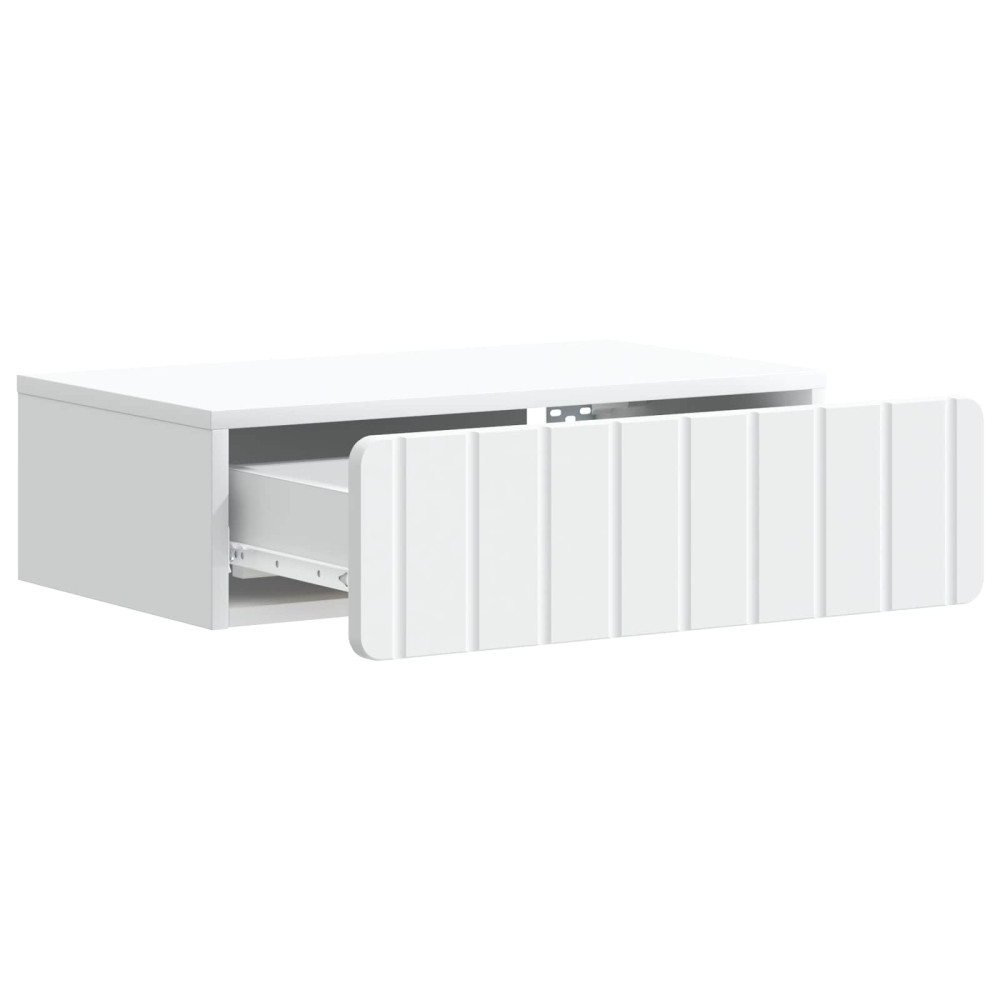 Produktbild för Väggmonterad sidobord Vit 59 x 34,5 x 17 cm Konstruerat trä