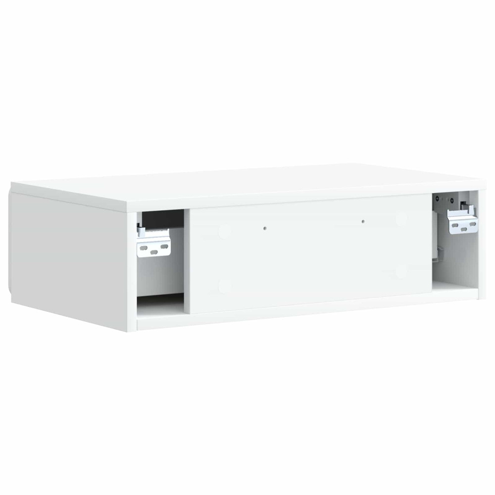 Produktbild för Väggmonterad sidobord Vit 59 x 34,5 x 17 cm Konstruerat trä