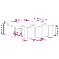 Produktbild för Väggmonterad sidobord Vit 59 x 34,5 x 17 cm Konstruerat trä