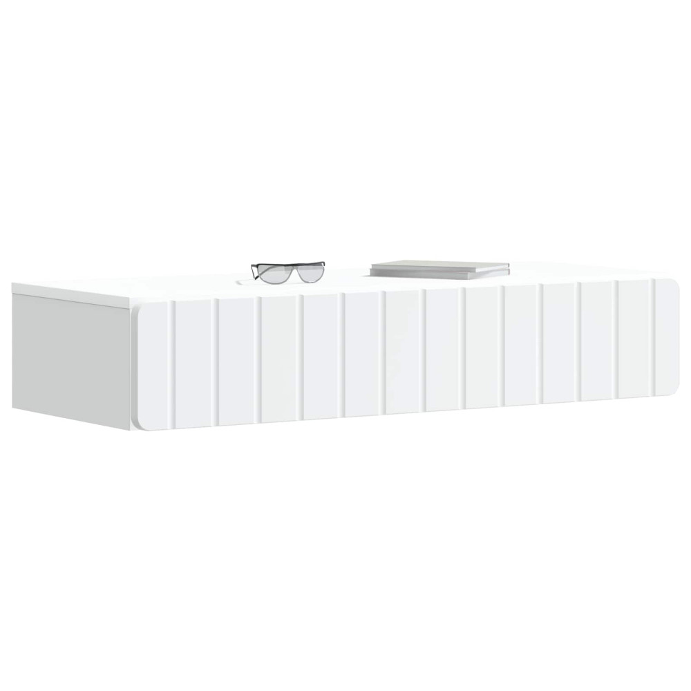 Produktbild för Väggmonterad sidobord Vit 87,5 x 34,5 x 17 cm Konstruerat trä