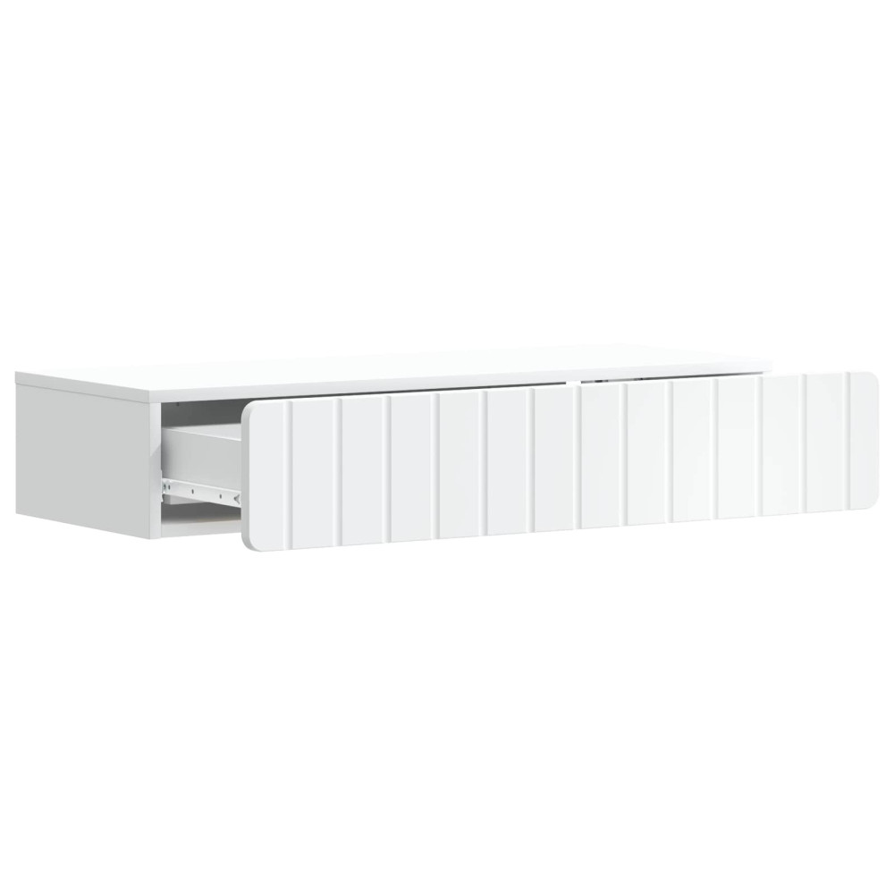 Produktbild för Väggmonterad sidobord Vit 87,5 x 34,5 x 17 cm Konstruerat trä