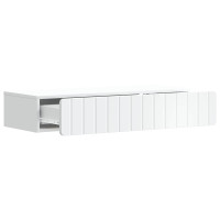 Produktbild för Väggmonterad sidobord Vit 87,5 x 34,5 x 17 cm Konstruerat trä