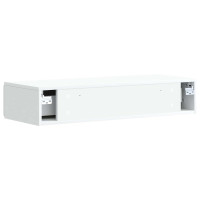 Produktbild för Väggmonterad sidobord Vit 87,5 x 34,5 x 17 cm Konstruerat trä