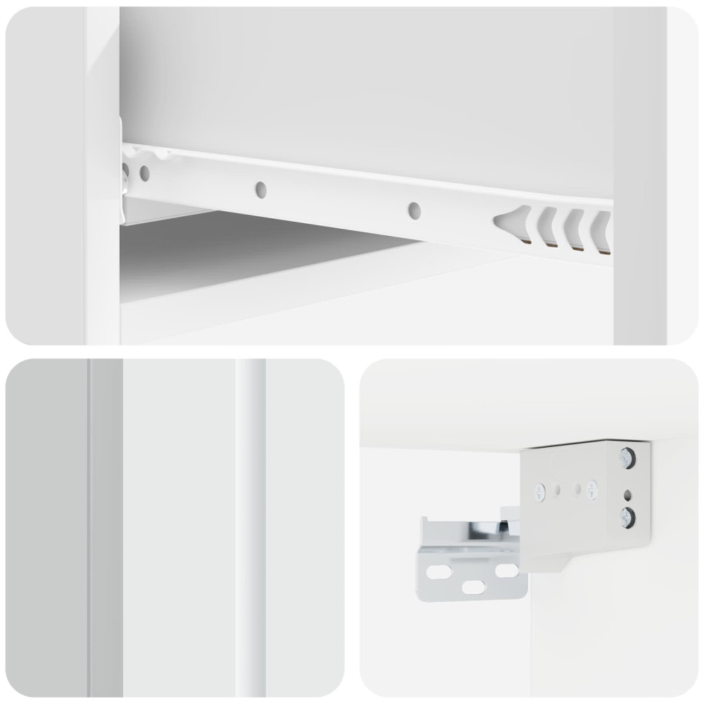 Produktbild för Väggmonterad sidobord Vit 87,5 x 34,5 x 17 cm Konstruerat trä