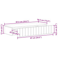Produktbild för Väggmonterad sidobord Vit 87,5 x 34,5 x 17 cm Konstruerat trä