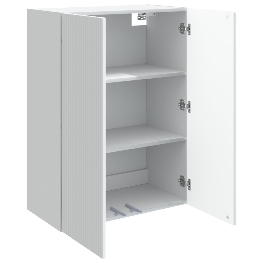 Produktbild för Väggmonterat skåp Vit 66 x 34,5 x 90 cm Konstruerat trä