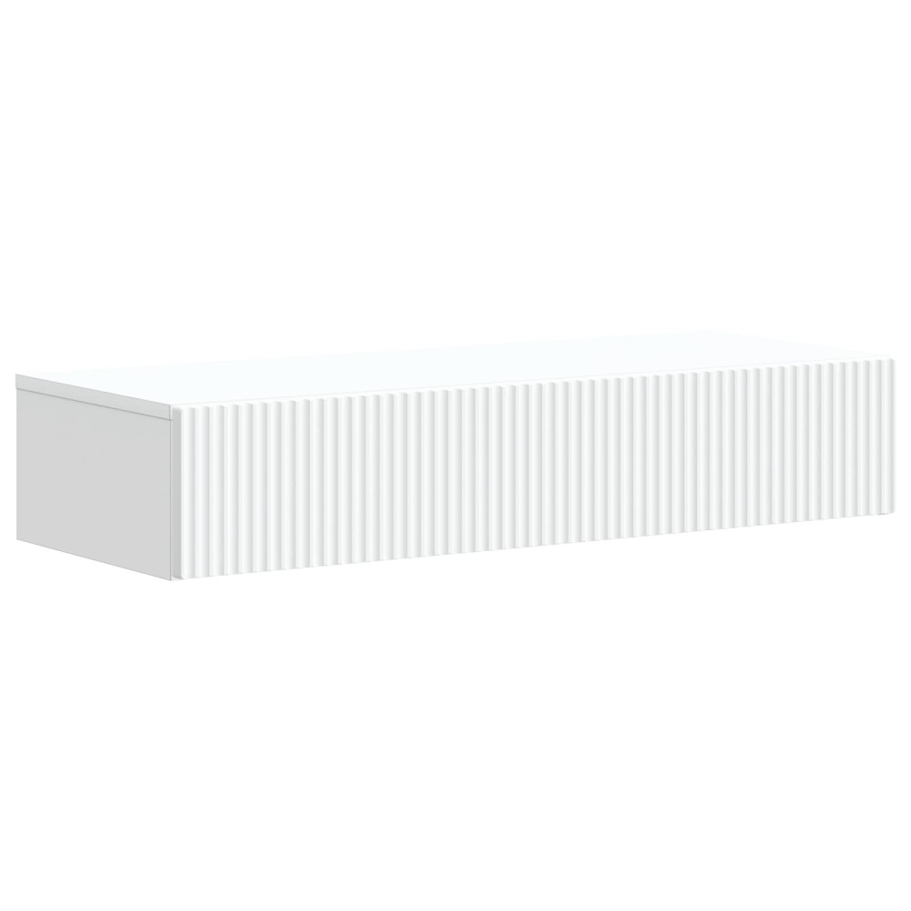 Produktbild för Väggmonterad sidobord Vit 87,5 x 34,5 x 17 cm Konstruerat trä