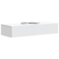 Produktbild för Väggmonterad sidobord Vit 87,5 x 34,5 x 17 cm Konstruerat trä