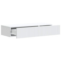 Produktbild för Väggmonterad sidobord Vit 87,5 x 34,5 x 17 cm Konstruerat trä