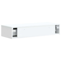 Produktbild för Väggmonterad sidobord Vit 87,5 x 34,5 x 17 cm Konstruerat trä