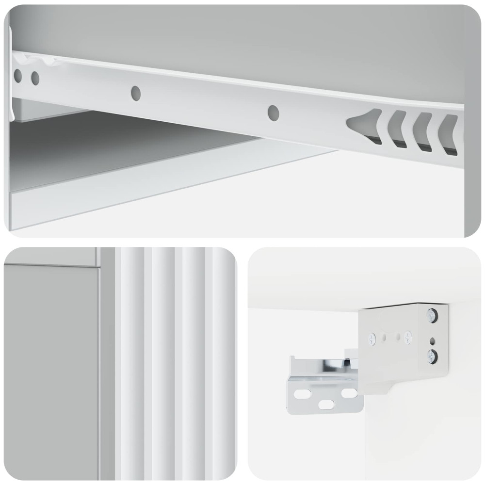 Produktbild för Väggmonterad sidobord Vit 87,5 x 34,5 x 17 cm Konstruerat trä