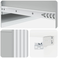Produktbild för Väggmonterad sidobord Vit 87,5 x 34,5 x 17 cm Konstruerat trä