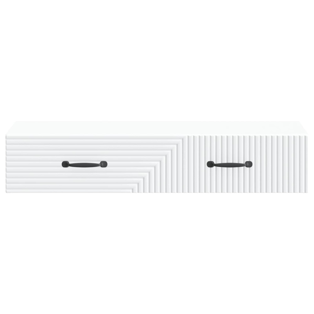 Produktbild för Väggmonterad sidobord Vit 87,5 x 34,5 x 17 cm Konstruerat trä