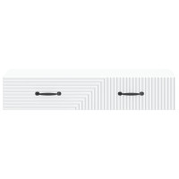 Produktbild för Väggmonterad sidobord Vit 87,5 x 34,5 x 17 cm Konstruerat trä