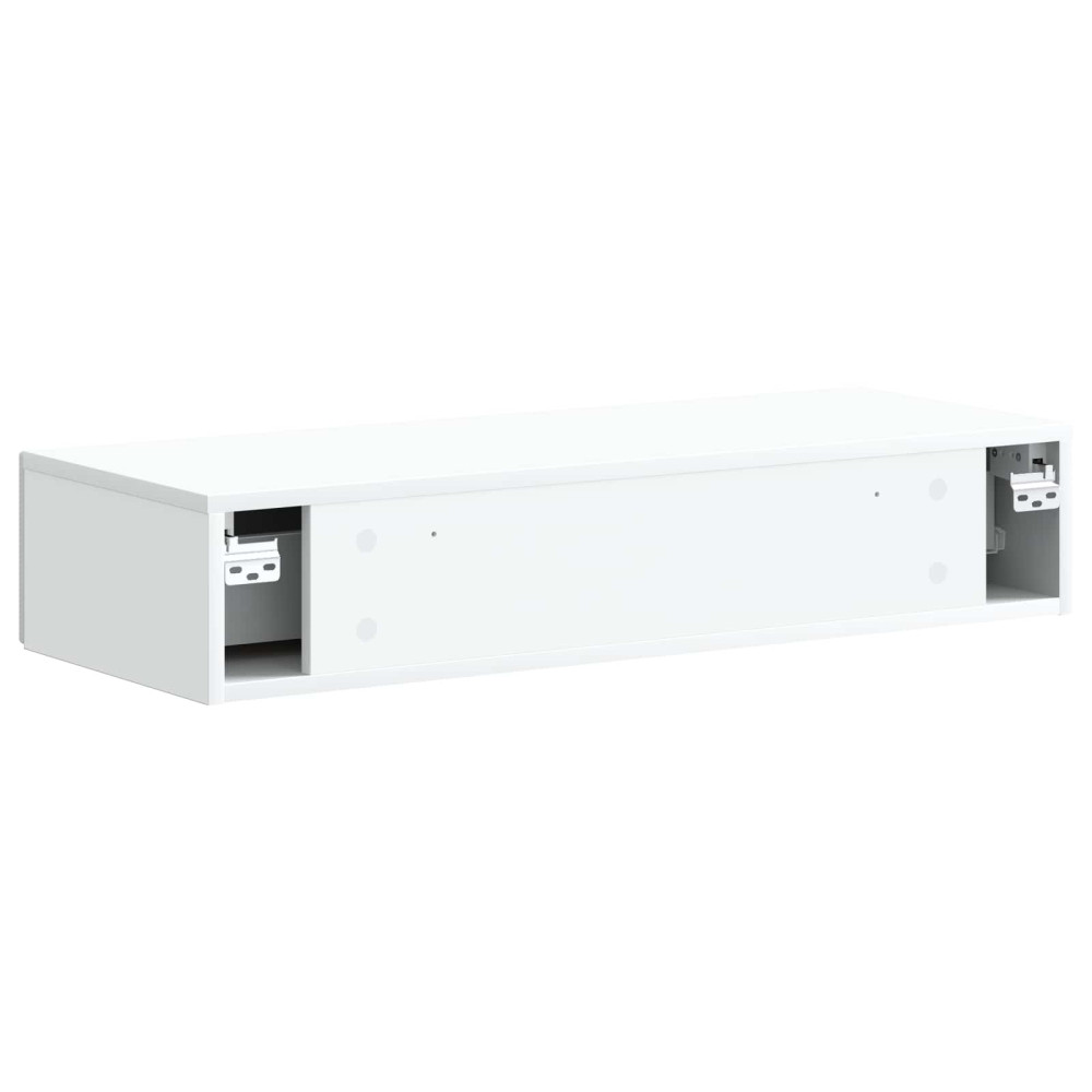 Produktbild för Väggmonterad sidobord Vit 87,5 x 34,5 x 17 cm Konstruerat trä