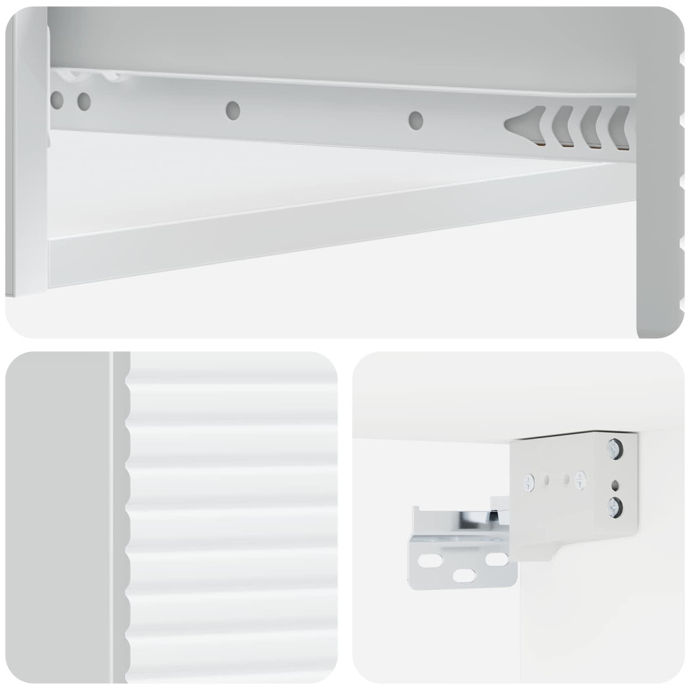 Produktbild för Väggmonterad sidobord Vit 87,5 x 34,5 x 17 cm Konstruerat trä