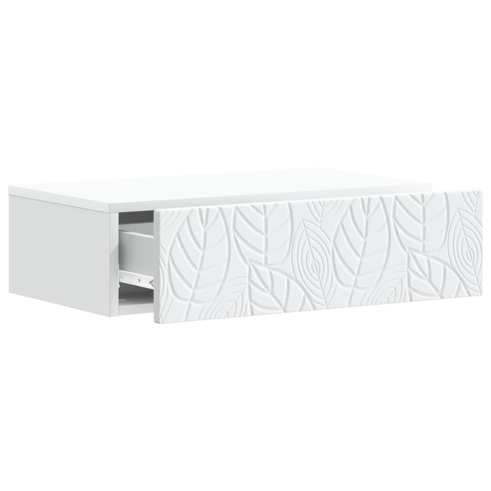 Produktbild för Väggmonterad sidobord Vit 87,5 x 34,5 x 17 cm Konstruerat trä