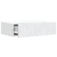 Produktbild för Väggmonterad sidobord Vit 87,5 x 34,5 x 17 cm Konstruerat trä