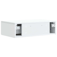 Produktbild för Väggmonterad sidobord Vit 87,5 x 34,5 x 17 cm Konstruerat trä