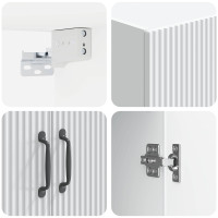 Produktbild för Väggmonterat skåp Vit 59 x 31 x 60 cm Konstruerat trä