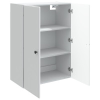 Produktbild för Väggmonterat skåp Vit 66 x 34,5 x 90 cm Konstruerat trä