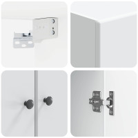 Produktbild för Väggmonterat skåp Vit 66 x 34,5 x 90 cm Konstruerat trä