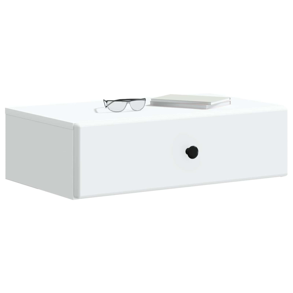 Produktbild för Väggmonterad sidobord Vit 59 x 34,5 x 17 cm Konstruerat trä