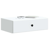 Produktbild för Väggmonterad sidobord Vit 59 x 34,5 x 17 cm Konstruerat trä