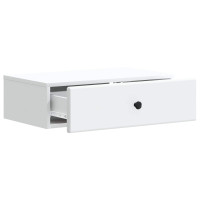 Produktbild för Väggmonterad sidobord Vit 59 x 34,5 x 17 cm Konstruerat trä