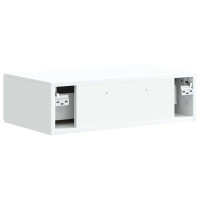 Produktbild för Väggmonterad sidobord Vit 59 x 34,5 x 17 cm Konstruerat trä
