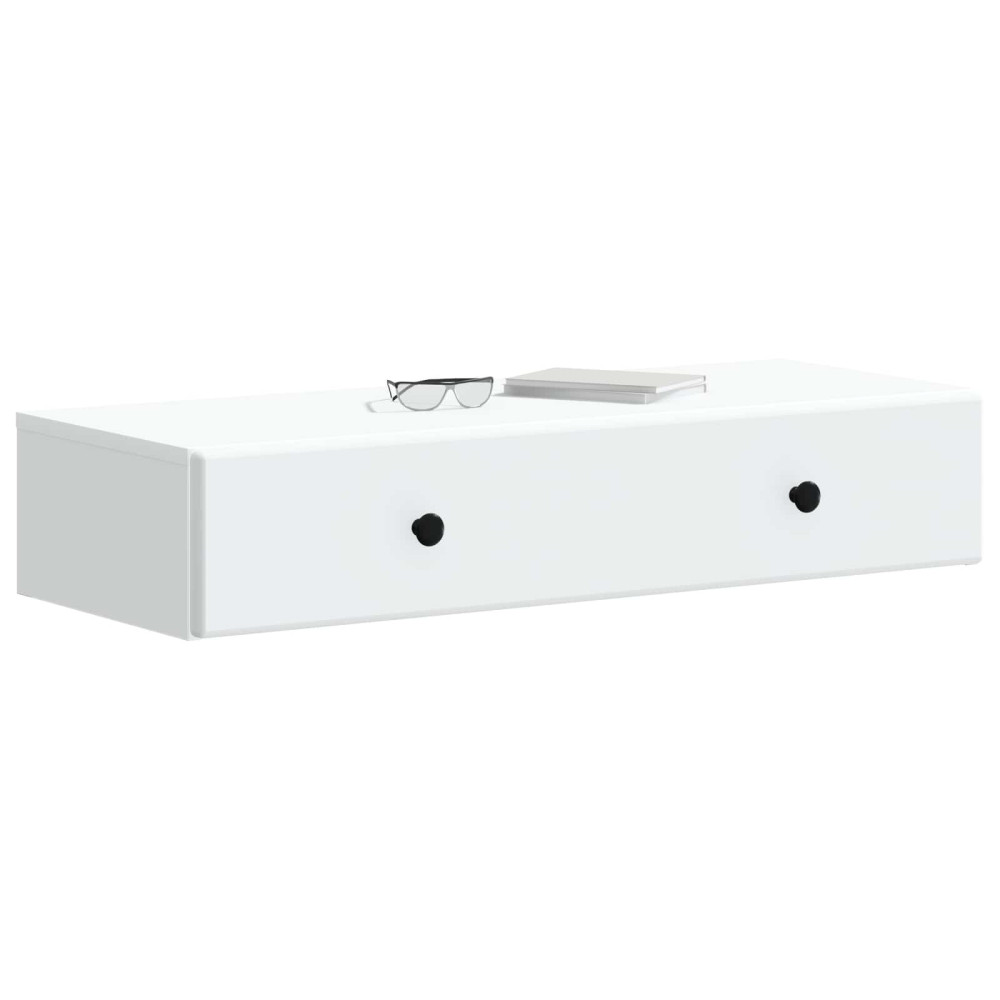 Produktbild för Väggmonterad sidobord Vit 87,5 x 34,5 x 17 cm Konstruerat trä