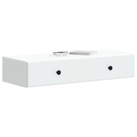 Produktbild för Väggmonterad sidobord Vit 87,5 x 34,5 x 17 cm Konstruerat trä