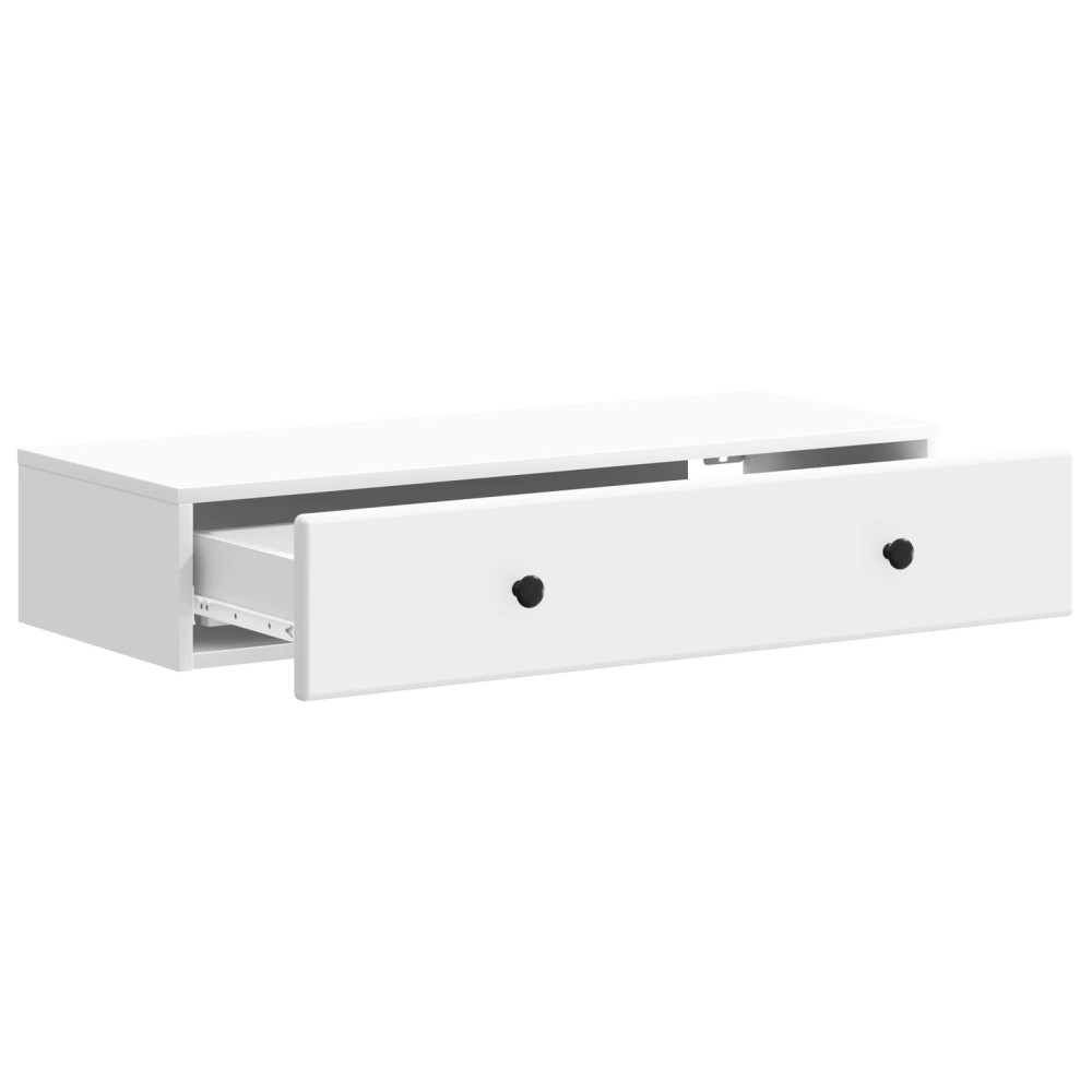 Produktbild för Väggmonterad sidobord Vit 87,5 x 34,5 x 17 cm Konstruerat trä