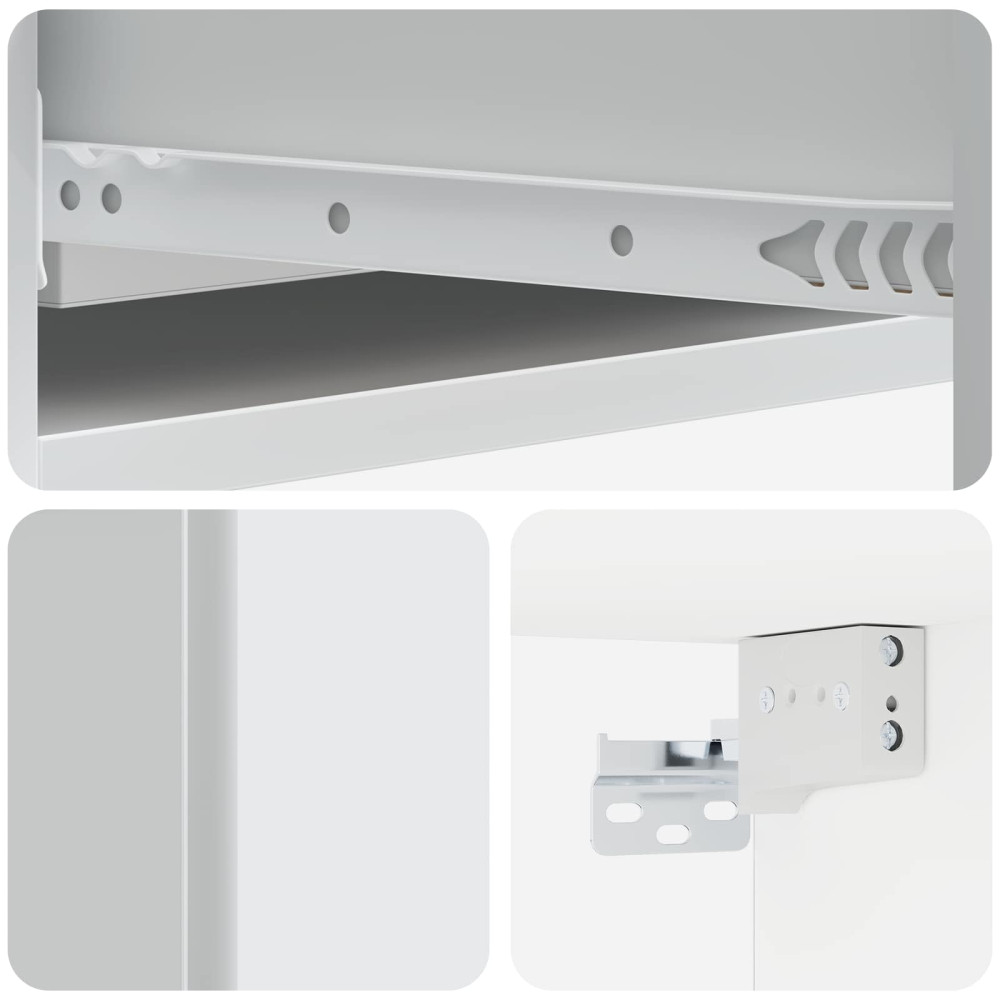 Produktbild för Väggmonterad sidobord Vit 87,5 x 34,5 x 17 cm Konstruerat trä