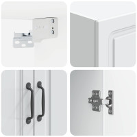 Produktbild för Väggmonterat skåp Vit 66 x 34,5 x 90 cm Konstruerat trä