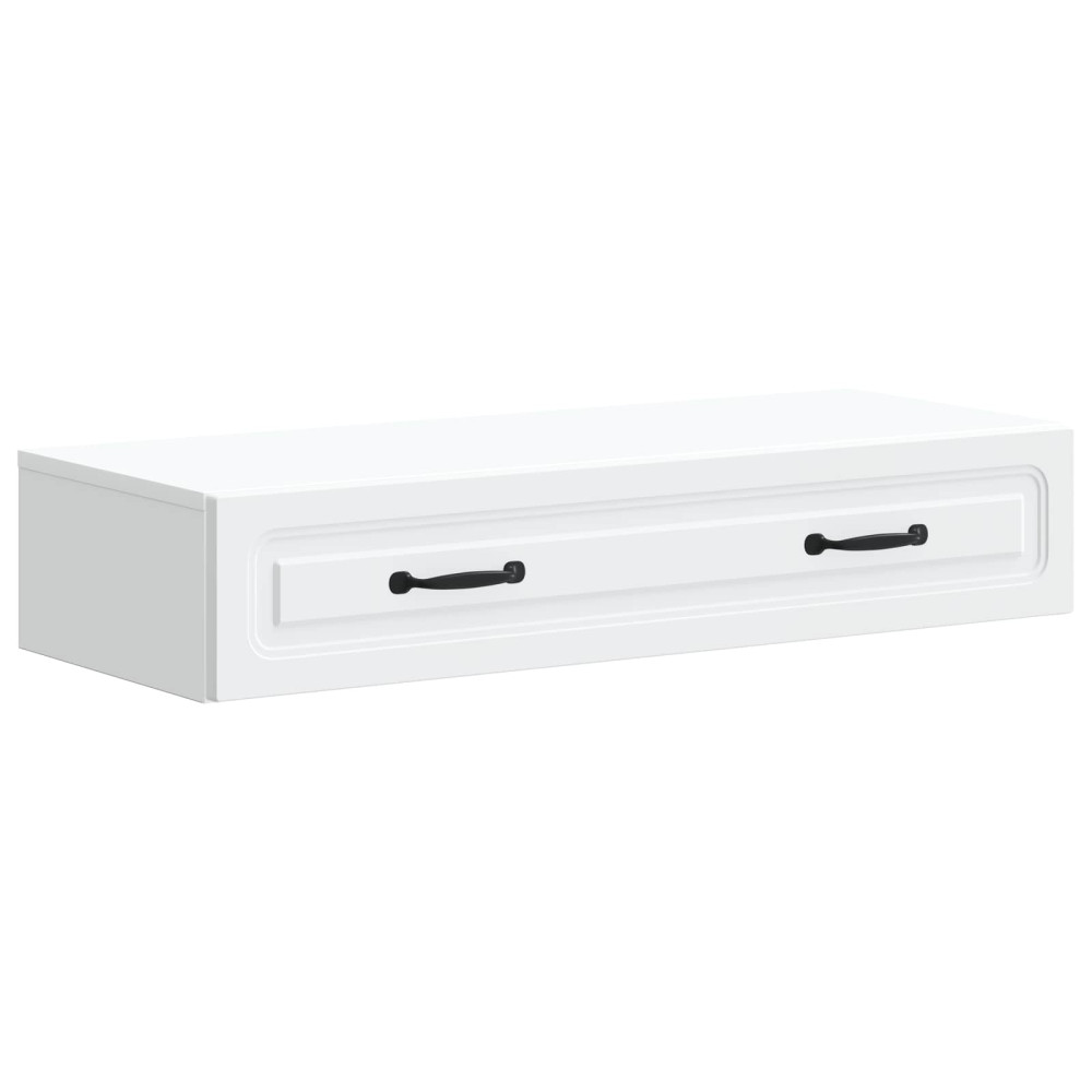 Produktbild för Väggmonterad sidobord Vit 87,5 x 34,5 x 17 cm Konstruerat trä