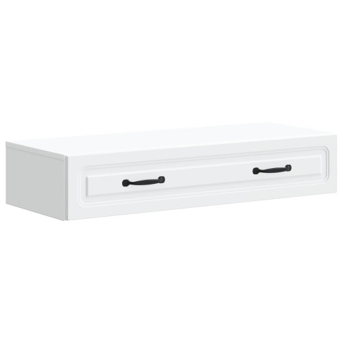 vidaXL Väggmonterad sidobord Vit 87,5 x 34,5 x 17 cm Konstruerat trä
