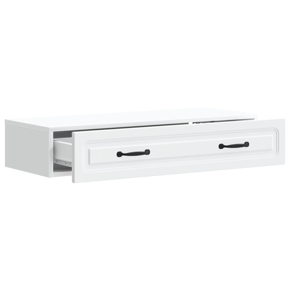 Produktbild för Väggmonterad sidobord Vit 87,5 x 34,5 x 17 cm Konstruerat trä