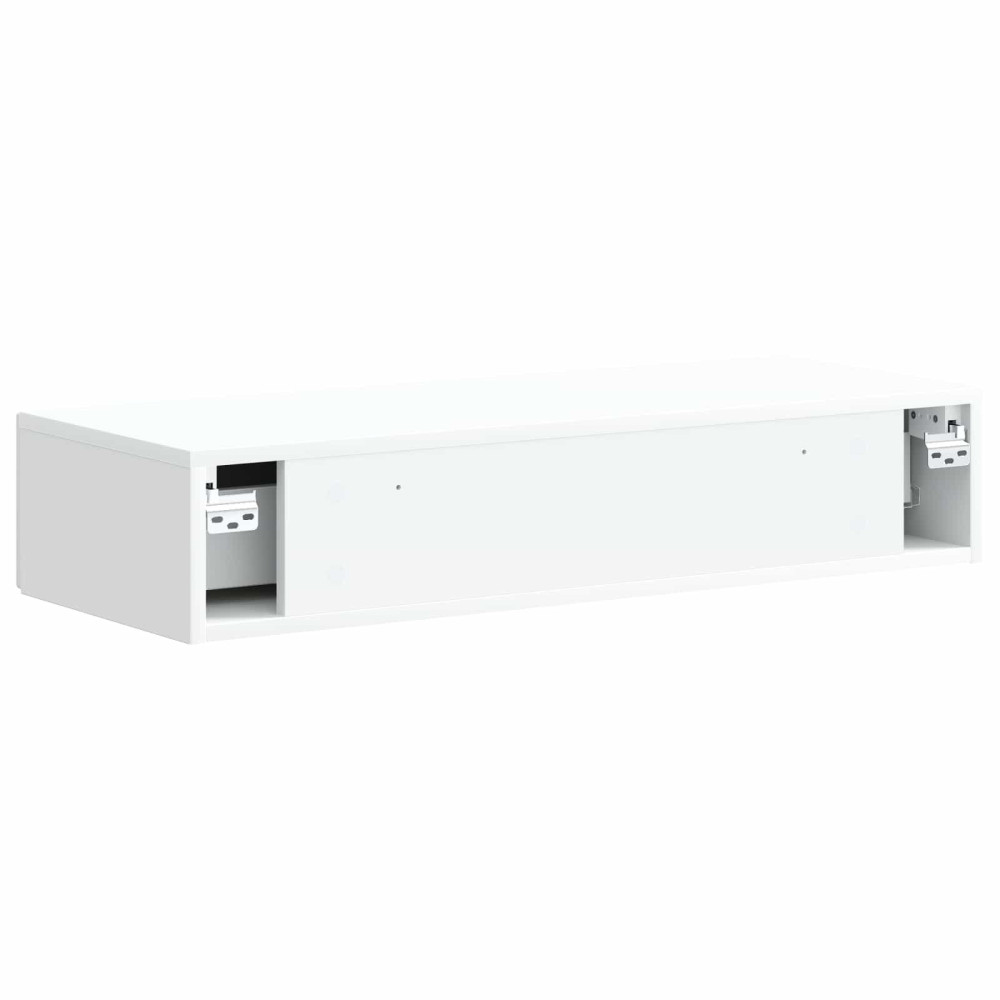 Produktbild för Väggmonterad sidobord Vit 87,5 x 34,5 x 17 cm Konstruerat trä