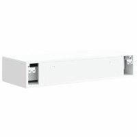 Produktbild för Väggmonterad sidobord Vit 87,5 x 34,5 x 17 cm Konstruerat trä